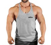 Brand Gym Stringer Tank Top Men Bodybuilding Clothing Cotton Sleeveless Shirt Man Fitness Vest Singlet Sportwear Workout Tanktop