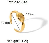 Encanto Anillos de enganche personalizados de acero inoxidable para mujeres y niñas, anillos abiertos de Hip Hop Kpop de Color dorado, regalos de joyería para fiesta