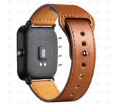 20mm 22mm Leather Strap for Samsung Galaxy Watch 7/6/5/4 40 44mm Amazfit Bip 5/Bip 3 pro/GTS/GTR 4 Bracelet Xiaomi Redmi strap
