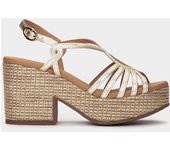 SANDALIA15826 NAPA METAL PLATINO PLT.RAFIA Pedro Miralles