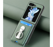 Ring Card Holder Wallet Flip Phone Case for Samsung Galaxy Z Flip 6 5 4 3 2 Flip6 Flip5 Flip4 Flip3 Flip2 5G PU Leather Cover