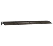 vidaXL Marquesina de puerta policarbonato negro 350x75 cm Protección Rayos UV para Terraza Patio Exterior Jardín