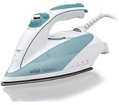 Tefal Braun Textstyle TS515 - Plancha de Vapor, Suela de Eloxal, 2000 W, Golpe de Vapor 150g/min, Sistema Antigoteo, Antical, Turquesa