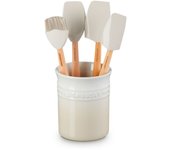 Conjunto de bote con 4 espátulas Le Creuset