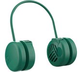 Ventilador de cuello portátil, ventilador sin aspas de manos libres, ventilador de bolsillo pequeño recargable por USB, portátil y conveniente, mini ventilador de viaje verde