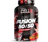 Proteína + Carbohidratos - Fusion Protein Core 50/50 2 Kg Procell Sport - Sabor Fresa