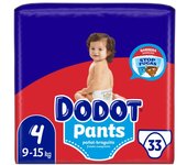2 Pañal Dodot Pants 33 unidades c/u Talla 4 (66 unidades en total)