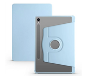 360 Rotating Acrylic Clear Hard Tablet Cover for Samsung Tab S9 FE Case 10.9" for Galaxy Tab S9 FE Case Cover with Pencil Holder