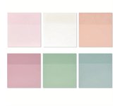 300 Sheets Pastel Transparent Sticky Notes, 3x3 Inch, 6 Colors, For Bible Tabs, Book Tabs, School Supplies For College, Office