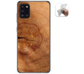 Tumundosmartphone Funda Gel Tpu para Samsung Galaxy A31 diseño Madera 04 Dibujos