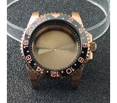 High-quality Silvery Black Case have inner ring 40.5mm watch men's case FIT NH34 NH35 NH36 movement Automtaic Watch Box
