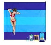 Manta de Playa de 78 ''× 81'' para 4-7 Adultos, de gran tamaño, Ligera, impermeable, a prueba de Arena, para picnics, Viajes, camping, senderismo