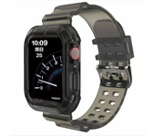 Clear Band + Case for Apple Watch Series 9 8 7 6 SE 5 49mm 45mm 44mm 42mm 41mm Transparent for iwatch 3 38mm 40mm Plastic Strap