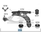 3RG INDUSTRIAL - Brazo Suspension Delantero Izquierdo - OEM 1J0407151B + 1J0407365C - Piezas para Coche Recambios Motor y Otras Partes de Vehículo - Compatible con los distintos Modelos de Coche.