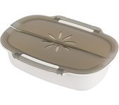 Recipiente para alimentos para horno microondas con cesta extraíble