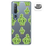 Tumundosmartphone Funda Gel Transparente para Xiaomi Mi 10 / Mi 10 Pro diseño Cactus Dibujos