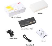 VIJIM Ulanzi VL200 Led Video Light With Soft Diffuser 360°Ball Head 5000mAh 2500-9000k Fill Panel Lamp Camera Light for Youtube