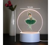 Hot Little ballerina Children Bedroom Decor 3D Lamp For Home Room Decoration Nightlight Led Night Light