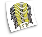 Kit de Pegatinas compatibles con  llantas de moto Honda Dominator