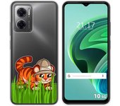Funda Silicona Transparente para Xiaomi Redmi 10 5G diseño Tigre Dibujos