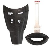 Remote car key shell case for saab 9-3 93 2003-2007  replacement keyless fob case 4 buttons uncut blade smart card