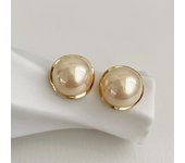 2023 New Korean Version Light Luxury Simple Elegant Golden Pearl Stud Earrings For Women Fashion Cute Metal Jewelry Party Gifts