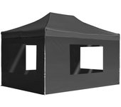 vidaXL Carpa Plegable Profesional con Paredes Aluminio 4,5x3 m Color Antracita,  Azul,  Blanco y mas