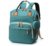 Bolsa de pañales con cambiador, mochila impermeable 3 en 1 para pañales de bebé con cambiador plegable, mochila de viaje grande para niños y niñas