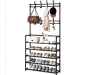 Perchero de Entrada con Almacenamiento de Zapatos - Resistente y Elegante - 5 Pisos