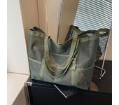 Hollow Large Capacity Makeup Storage Bag Women Multifunctional Mesh Shoulder Bag Travel Transparent Bag Beach Bags