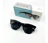 Gafas de Sol Universales, Inteligente, de Audio con Auriculares de Oreja Abierta, Manos libres , Wireless, Bluetooth, Lente Polarizada, Estéreo de Alta Fidelidad ,Gafas Inteligentes para Teléfono o PC, bloque de Rayos UVA Y UVB bateria recargable Negro
