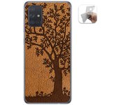 Tumundosmartphone Funda Gel TPU Samsung Galaxy A71 5G Diseño Cuero 03 Dibujos Personalizada