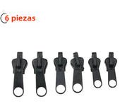 Black 6pcs Instant Zipper Universal Instant Fix Zipper Repair Kit Replacement Zip Slider Teeth Rescue New Design for DIY Sew