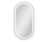 AICA Espejo de baño LED 450 x 900 mm, ovalado, antivaho, luminosidad regulable