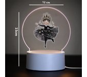 Hot Little ballerina Children Bedroom Decor 3D Lamp For Home Room Decoration Nightlight Led Night Light