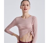 Deportivo Top Mujer manga Largo, ajustado con Lasso y Cordón, elástico y elegante