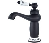 Grifo de baño monomando para lavabo, grifo retro para lavabo, negro.