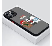 Cartoon bare bears For Apple iPhone 15 14 13 12 11 mini Pro Max 8 7 6S 6 XR X XS Plus Frosted Translucent Phone Case