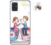 Tumundosmartphone Funda Gel Tpu para Samsung Galaxy A51 diseño Café Dibujos