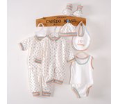 8PCS Spring Newborn Baby Clothing Set Cotton Infant Boy Clothes Cloth Suit New Born Girl Baby Clothing Sets New born Hat