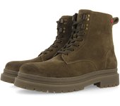 Gioseppo Man FW23 Botas de Piel en Serraje para Hombre con Cordones Color Caqui Forsol