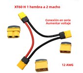 2 Way 3 Way Battery Adapter Cable Y-shaped Harness Connector XT60 XT90 Series Line T Head XT60 Parallel Line Connectors/wiring
