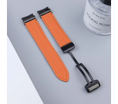 No Gaps Leather Band for Samsuang Galaxy Watch 6 5 4 /5pro 40 44mm Magnetic Buckle Strap for Galaxy Watch 6 4 Classic 43mm 47mm