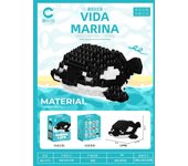 DIY Marine Micro Particle Assembly Building Block Crabs Penguins Octopuses Sharks Clownfish Killer Whales Creative Toys for Gift