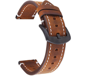 18mm 20mm 22mm 24mm Vintage Retro Leather Strap Quick Release For Huawei GT2 3WatchBand Men Women Universal Bracelet Accessories