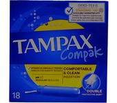 TAMPAX COMPAK 18UND. REGULAR.- Protección confiable debido a las ranuras retorcidas