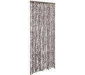 vidaXL Cortina Mosquitera de Chenilla 56x185 cm Extraíble Color Taupe,  Marrón,  Ocre y mas