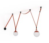 Barcelona LED Lámpara configurable "Axia 5" - KIT 2 lámparas bola 12W + cinta textil eléctrica + accesorios