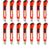 30/14 Pack Box Cutter Retractable, Box Cutters with 18mm Wide Utility Blades, Sharp Utility Knife Retractable, Box Cutter Knife