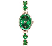 Reloj de mujer, Petal de lujo, reloj de pulsera informal, relojes de cuarzo simulado para mujer, el mejor regalo para el día de San Valentín, Navidad (rojo)